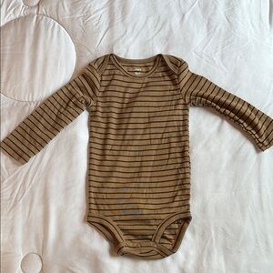 Striped Brown and Black Kids One Piece